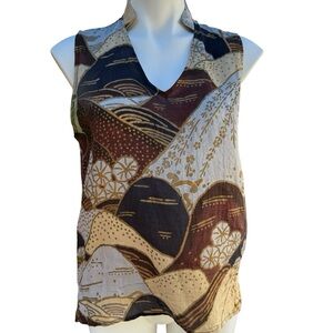 Scarlett Solomon 100% Silk Wearable Art Top Sz M